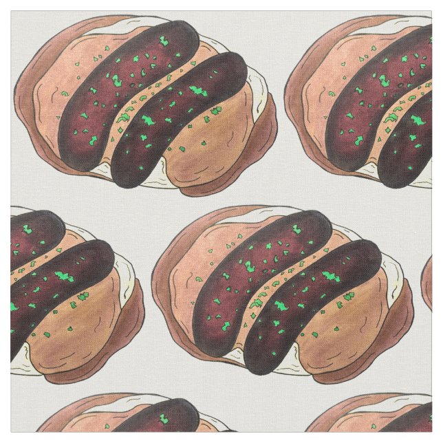 Tecido Banguecoque e Mash Sausage Batatas britânicas Comi (Detalhe)