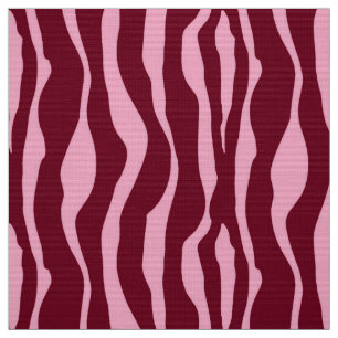 Tecido Banhas de zebra - Borgonha e Rosa