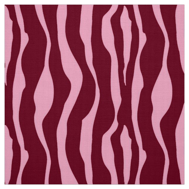 Tecido Banhas de zebra - Borgonha e Rosa (Modelo)