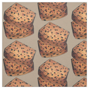 Tecido Bara Brith Welsh Speckled Bread Fruta Loaf UK Comi