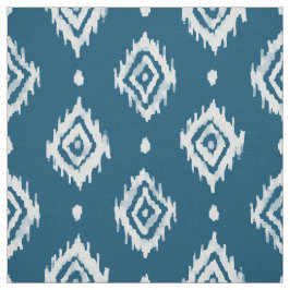 Tecido BARBARIAN Boho Ikat Diamond Ocean Azul