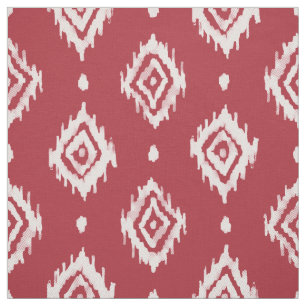 Tecido BARBARIAN Boho Ikat Diamond Red