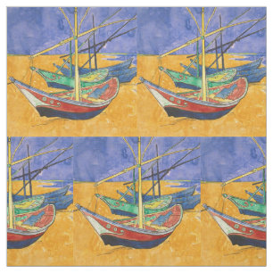 Tecido Barcos de Van Gogh Impressionismo Praia