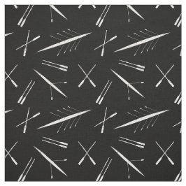 Tecido Barcos e Orelos Pretos e Brancos