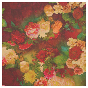 Tecido barroco dos rosas