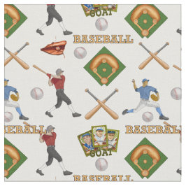 Tecido Baseball Com Jogadores Em Ação