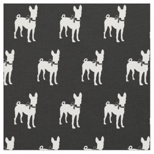 Tecido Basenji Dog Silhouette Pet