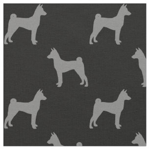 Tecido Basenji mostra em silhueta o teste padrão