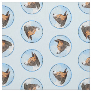Tecido Basenji Painting Chestnut Red Brindle — Arte Cacho