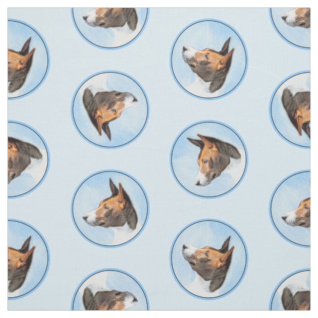Tecido Basenji Painting Chestnut Red Brindle — Arte Cacho (Modelo)