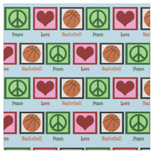 Tecido Basquete Peace Love