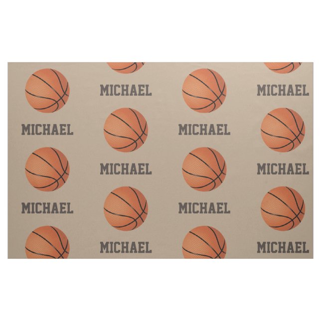 Tecido Basquetebol com Nome Personalizado Impresso (Fat Quarter)
