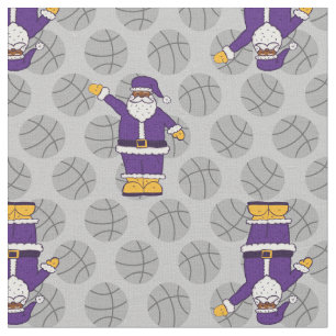 Tecido basquetebol de santa claus preto do xma amarelo ro