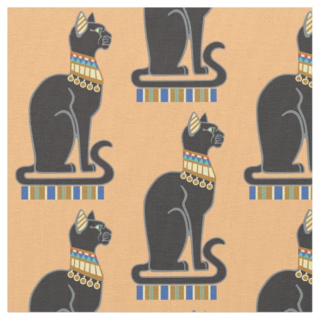 Tecido Bastet ou Bast. Deusa Egípcia Aciente (Detalhe)