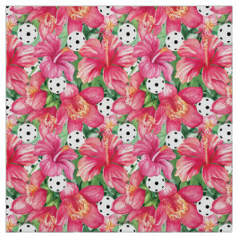 Tecido 🌺 Bateria de piclebol tropical com hibisco
