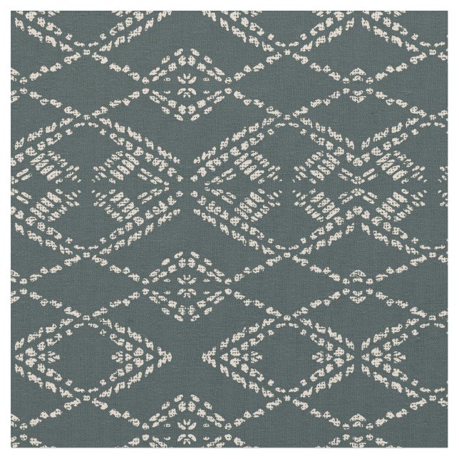 Tecido Batik boho preto ikat monocromático geométrico  (Detalhe)