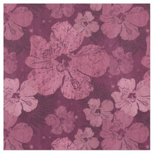 Tecido Batik cor-de-rosa das flores do hibiscus