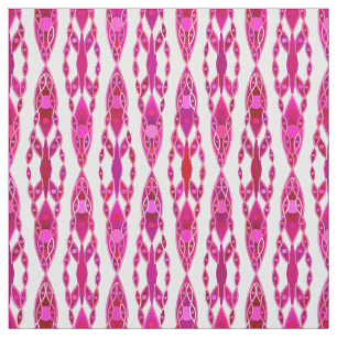 Tecido Batik tribal - Burqundy e rosa do fúcsia