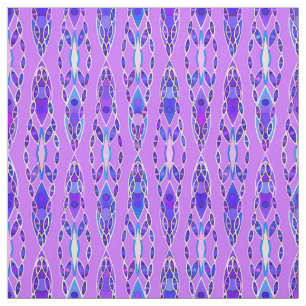 Tecido Batik tribal - lavanda, azul e violeta