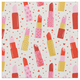 Tecido Batom de Dia de os namorados bonito no creme