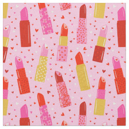 Tecido Batom do dia de os namorados a rosa