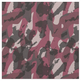 Tecido Batom e camuflagem abstrata em mauve escuro