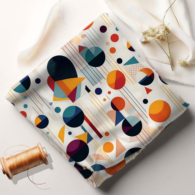 Tecido Bauhaus Geométrico Abstrato Pattern#5 ID1068 (Criador carregado)