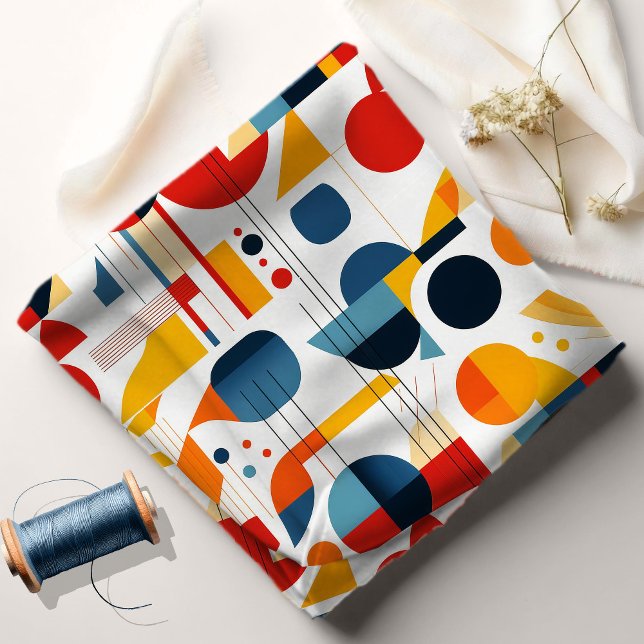 Tecido Bauhaus Geométrico Abstrato Pattern#6 ID1068 (Criador carregado)