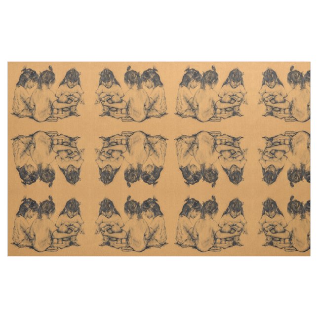 Tecido Beach Bunnies (Fat Quarter)