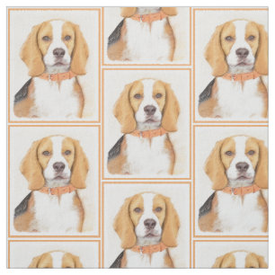 Tecido Beagle Hound Dog Painting Original Animal Art