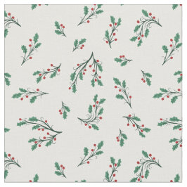 Tecido Beautiful Holly Seamless Christmas Pattern