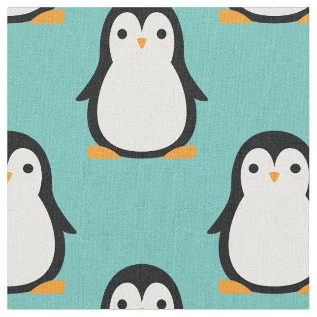 Tecido Bebê Berçário Cartoon Penguin Crianças Fofas (Detalhe)