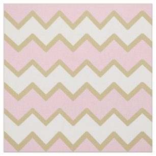 Tecido Bebé cor-de-rosa Dourado de Chevron