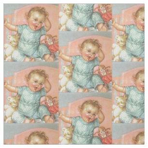 Tecido Bebê e brinquedos do vintage