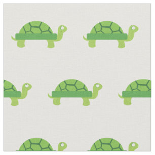 Tecido Bebê Tartaruga Fofa Berçário Branco Tortoise