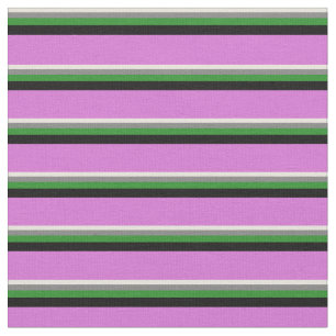 Tecido Beige, Cinza, verde florestal, preto e orquídea
