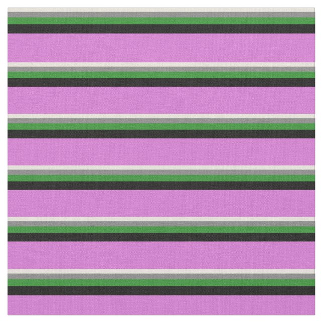 Tecido Beige, Cinza, verde florestal, preto e orquídea (Detalhe)