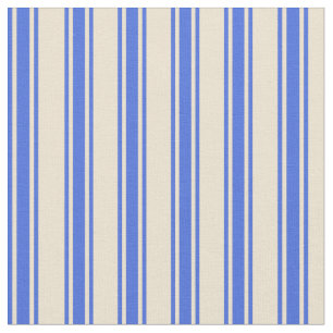 Tecido Beige e Royal Blue Coloring Pattern