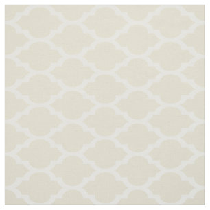 Tecido Beige, White Marroquino Quatrefoil Padrão #4
