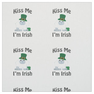 Tecido Beije-Me Im Dia de São Patrício Irlandês Yeti