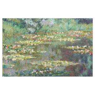 Tecido Belas artes dos lírios de água de Monet 1904) (