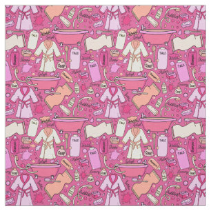 Tecido Beleza Rosa Whimsical e Padrão de Pampering