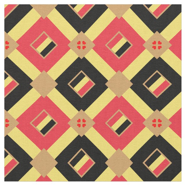 Tecido belga Flag & Belgium (Detalhe)