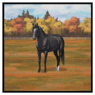 Tecido Belo Estalão de Cavalo do Quarto Negro
