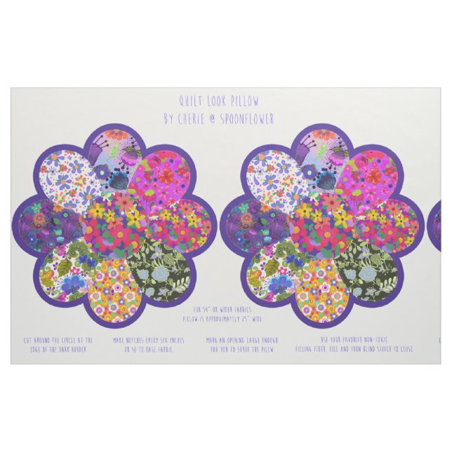 Tecido Belo Kit de Corte e Costura de Almofada Redonda Bo (Fat Quarter)