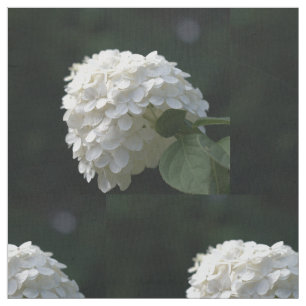 Tecido Belo Limão Branco Hydrangea Floral