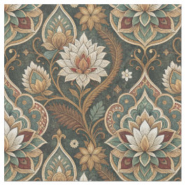 Tecido Belo Padrão Floral Art Nouveau Vintage para Mural