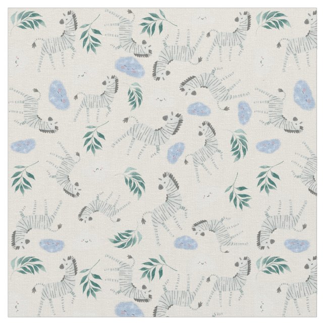 Tecido Belo safari pastel da selva zebra rosa-rosa (Detalhe)