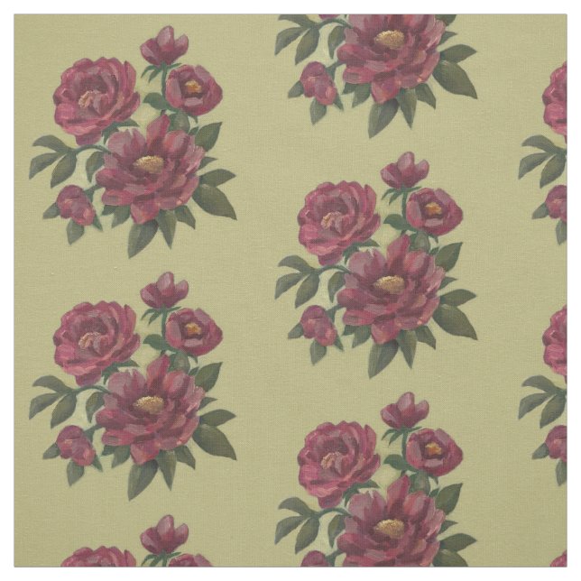Tecido Belo spray floral pintado à mão (Modelo)