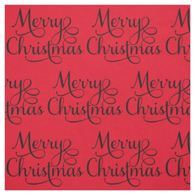 Tecido Belo Texto de Script de Natal Feliz (Modelo)